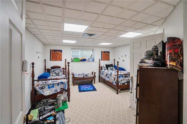 1702 Cedar Ridge Rd, Parsons, KS 67357 - bedroom with a drop ceiling and carpet flooring