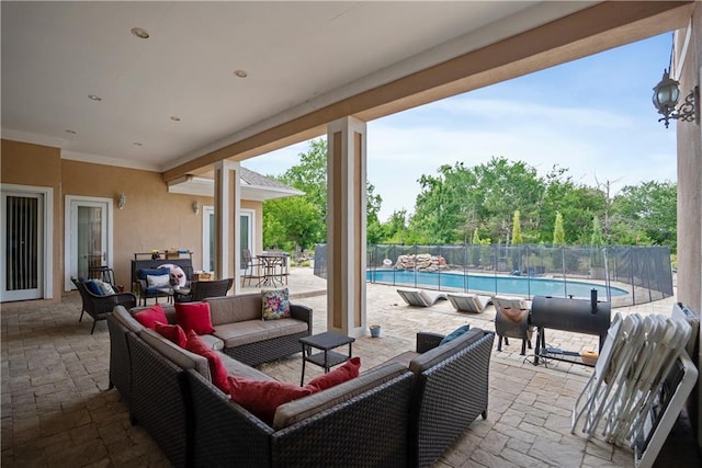 1702 Cedar Ridge Rd, Parsons, KS 67357 - view of patio / terrace with an outdoor hangout area
