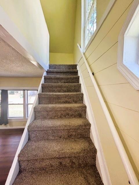 621 N 3rd St, Burlington, KS 66839 - stairs featuring plenty of natural light and wood finished floors