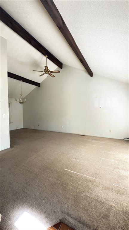 11965 W 66th St, Shawnee, KS 66216 - carpeted empty room with a ceiling fan and a textured ceiling