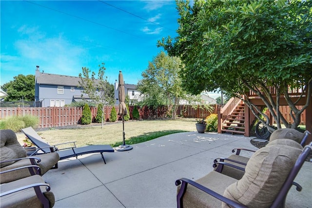 16113 S Cole St, Olathe, KS 66062 - fenced backyard featuring a patio area and stairs