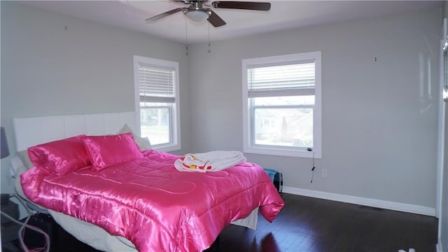 5007 Euclid Ave, Kansas City, MO 64130 - bedroom featuring hardwood / wood-style flooring and a ceiling fan