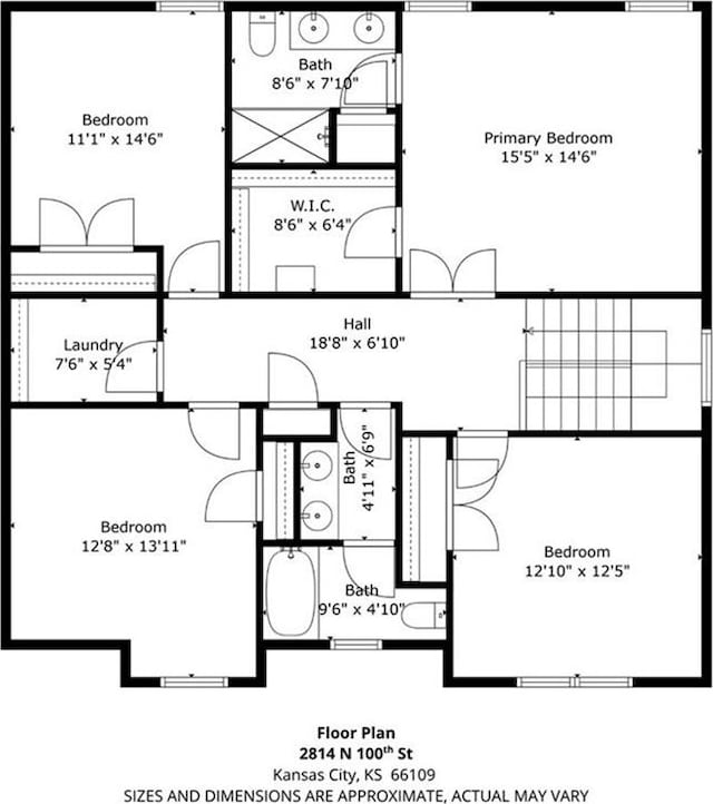 2814 N 100th St, Kansas City, KS 66109 - view of property floor plan
