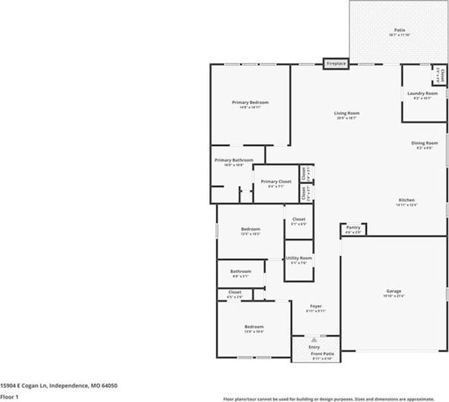 15904 E Cogan Ln, Independence, MO 64050 - view of room layout