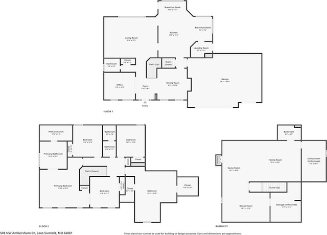 508 Ambersham Dr, Lees Summit, MO 64081 - view of property floor plan