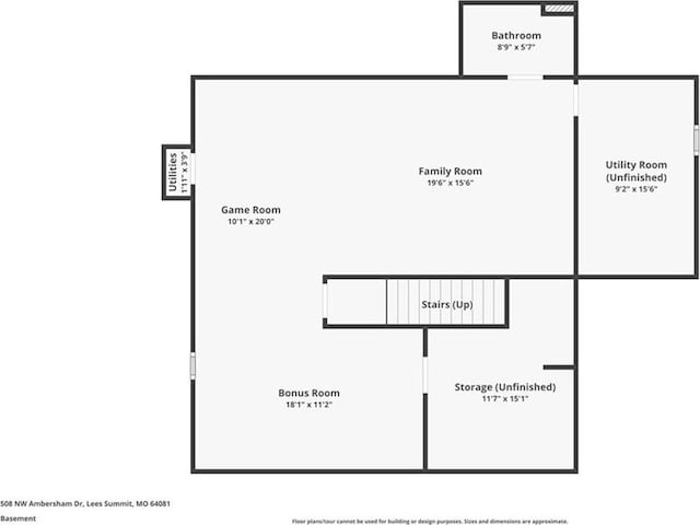 508 Ambersham Dr, Lees Summit, MO 64081 - view of floor plan / room layout