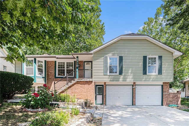 6319 Acuff St, Shawnee, KS 66216 - ranch-style house featuring brick siding, concrete driveway, and an attached garage