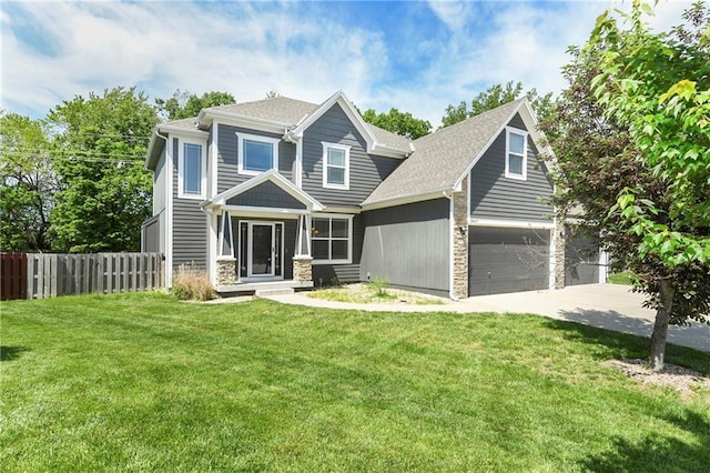 28617 W 162nd Ter, Gardner, KS 66030 - view of front of house with stone siding, driveway, an attached garage, and roof with shingles