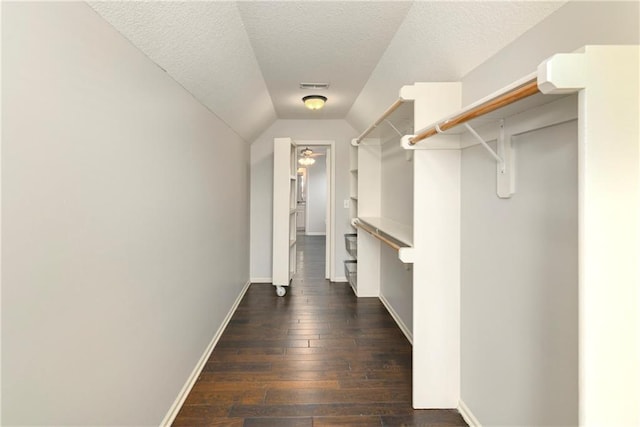 28617 W 162nd Ter, Gardner, KS 66030 - spacious closet with dark wood-style flooring and vaulted ceiling