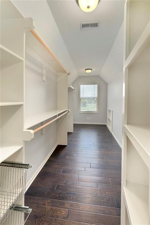 28617 W 162nd Ter, Gardner, KS 66030 - walk in closet featuring dark wood-style flooring and vaulted ceiling