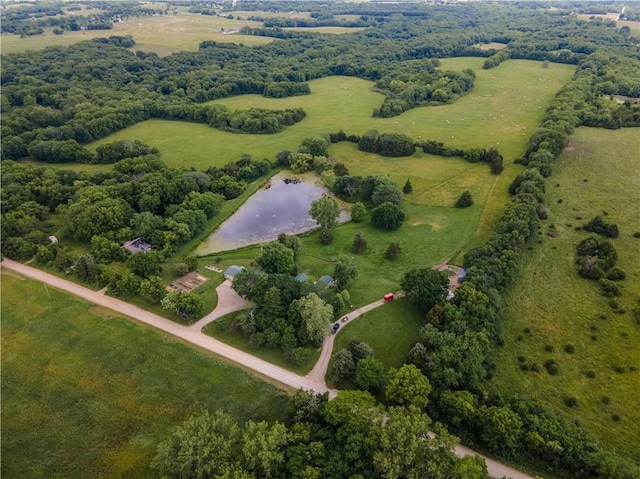 19823 74th St, Mclouth, KS 66054 - aerial view of property and surrounding area featuring rural landscape