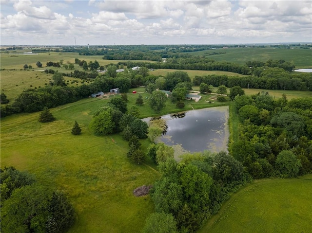 19823 74th St, Mclouth, KS 66054 - aerial view of sparsely populated area featuring a large body of water