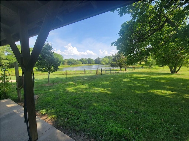 19823 74th St, Mclouth, KS 66054 - view of yard with a water view