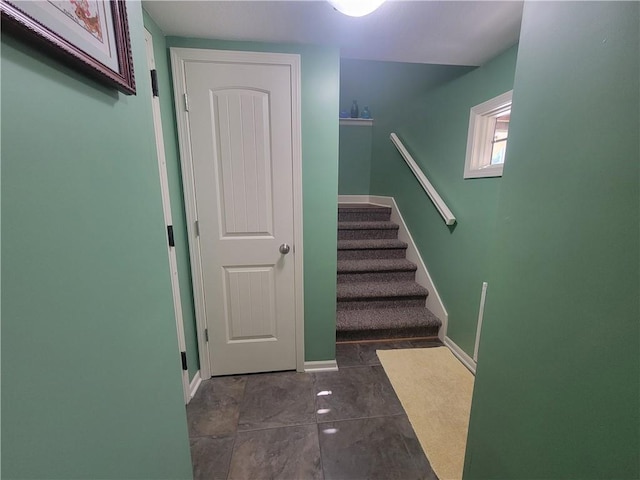 19823 74th St, Mclouth, KS 66054 - stairs with baseboards and marble finish floors