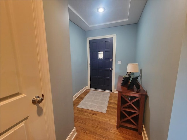 19823 74th St, Mclouth, KS 66054 - foyer entrance with wood finished floors and baseboards