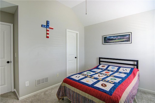 16324 S Locust St, Olathe, KS 66062 - bedroom featuring carpet floors and vaulted ceiling