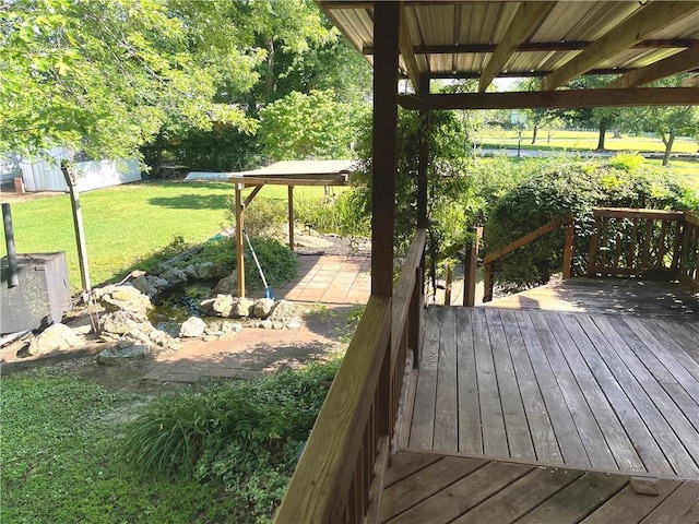 177 1150th St, Humboldt, KS 66748 - wooden deck with a gazebo and a lawn