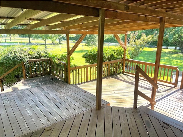177 1150th St, Humboldt, KS 66748 - wooden terrace with a yard