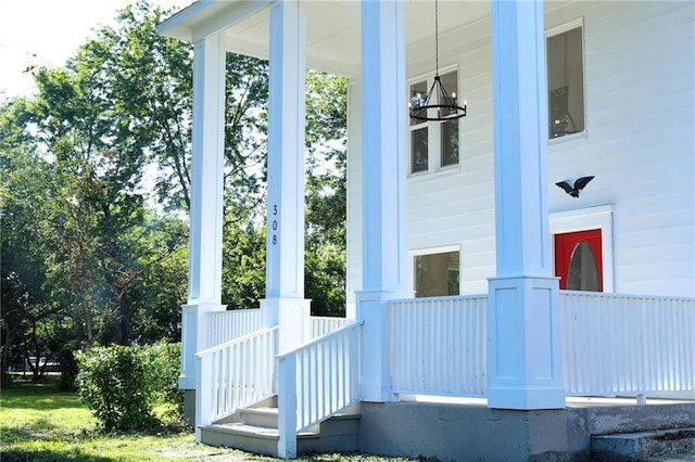 308 W Pine St, Cherokee, KS 66724 - view of side of property featuring covered porch