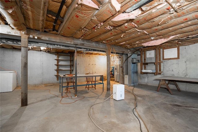 2334 N 100th Rd, Wellsville, KS 66092 - unfinished below grade area featuring washer / dryer and heating unit