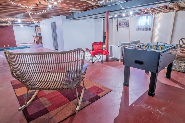 2439 Jasu Dr, Lawrence, KS 66046 - rec room with concrete floors