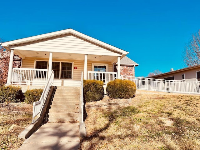 view of front of house featuring a porch