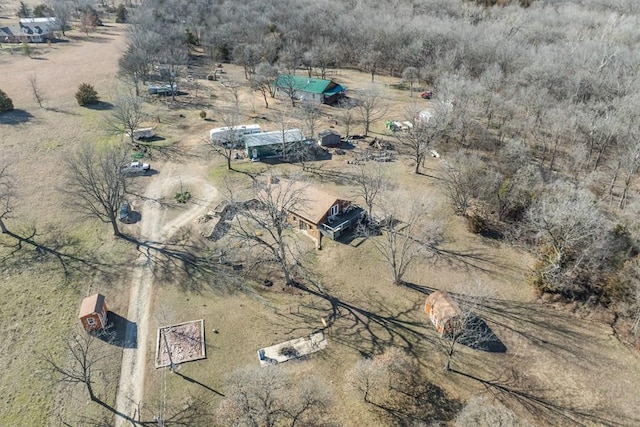 aerial view featuring a rural view