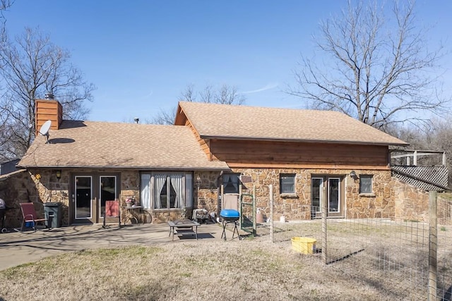 rear view of house featuring a patio area