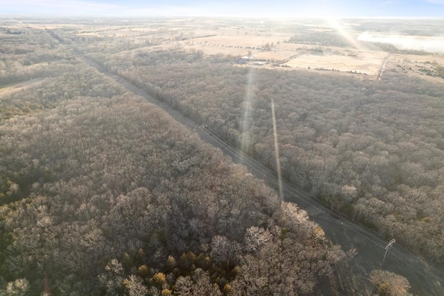 bird's eye view with a rural view