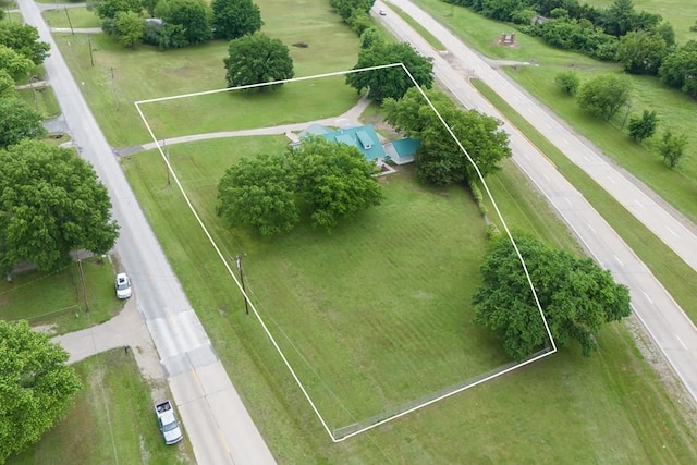 aerial view with a rural view