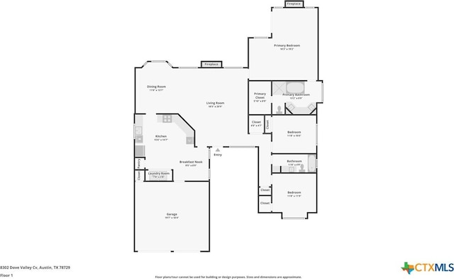 8302 Dove Valley Cv, Austin, TX 78729 - property floor plan