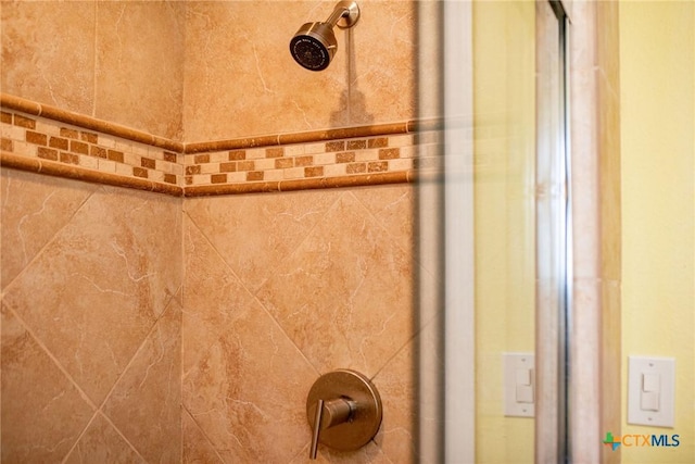 details with tiled shower