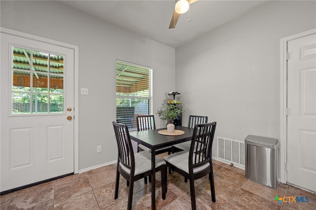 1503 Prather St, Taylor, TX 76574 - dining room with a ceiling fan and baseboards
