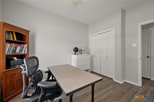1503 Prather St, Taylor, TX 76574 - office featuring wood finished floors and baseboards