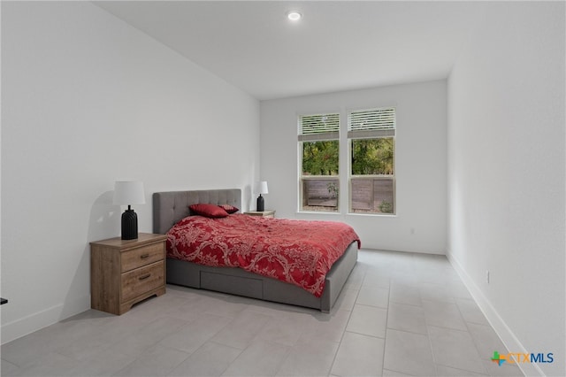 view of tiled bedroom