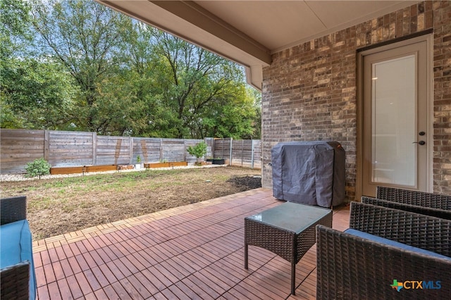 view of patio / terrace featuring grilling area