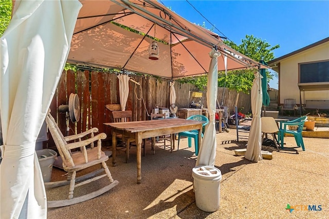612 S 1st St, Copperas Cove, TX 76522 - view of patio with outdoor dining area and a gazebo
