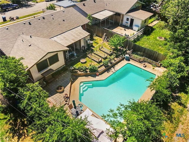 612 S 1st St, Copperas Cove, TX 76522 - view from above of property with a pool