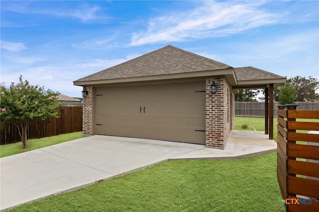 3631 Morgan Mill Rd, Kempner, TX 76539 - view of property exterior with brick siding, a garage, and a shingled roof