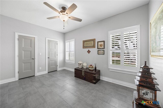 3631 Morgan Mill Rd, Kempner, TX 76539 - foyer entrance with ceiling fan and baseboards