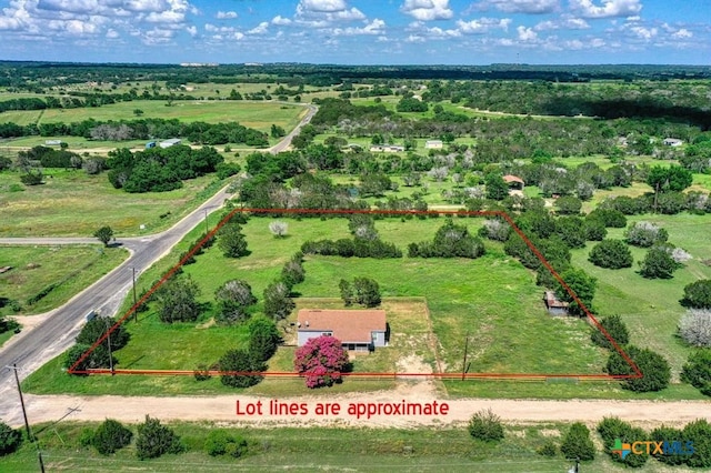 51 Private Road 901, Florence, TX 76527 - overview of rural landscape featuring property boundaries highlighted