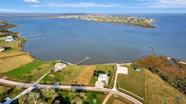 314 Windswept Dr, Port Lavaca, TX 77979 - aerial overview of property's location with a nearby body of water