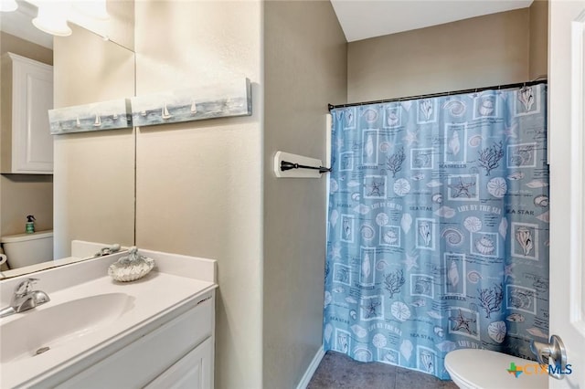 314 Windswept Dr, Port Lavaca, TX 77979 - bathroom with vanity and a shower with curtain