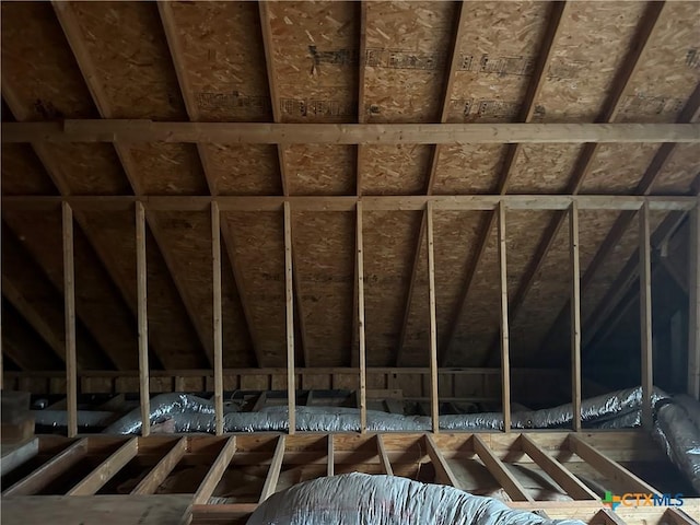 view of attic