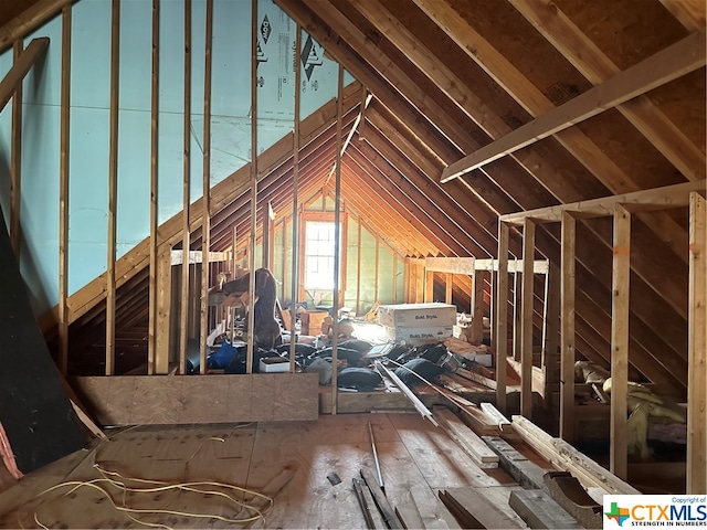 view of attic