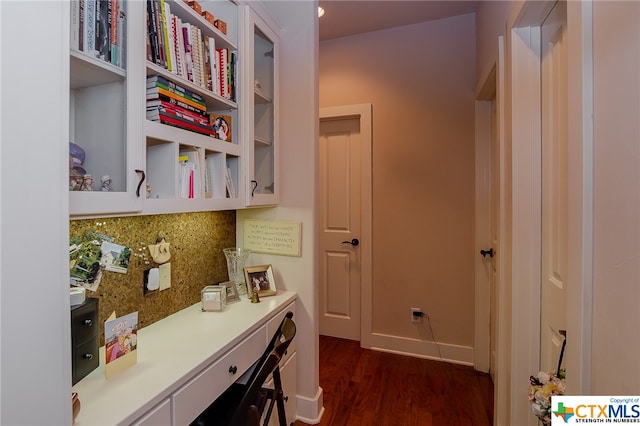 interior space featuring dark hardwood / wood-style flooring