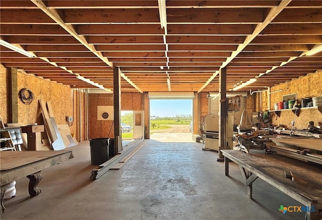 174 Riley Ln, Port Oconnor, TX 77982 - miscellaneous room with unfinished concrete floors