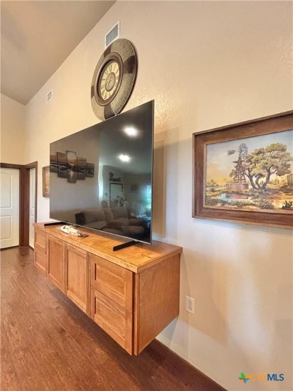 174 Riley Ln, Port Oconnor, TX 77982 - interior space featuring high vaulted ceiling and wood finished floors
