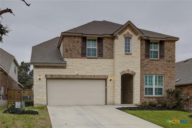 view of front of home featuring a garage