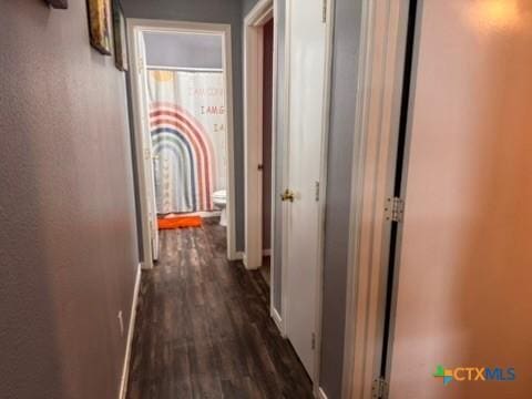117 Clydesdale Ln, Victoria, TX 77904 - hall with dark wood-type flooring and baseboards